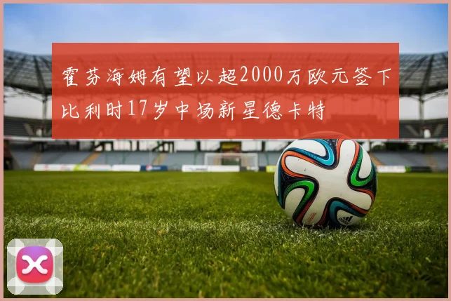 霍芬海姆有望以超2000万欧元签下比利时17岁中场新星德卡特